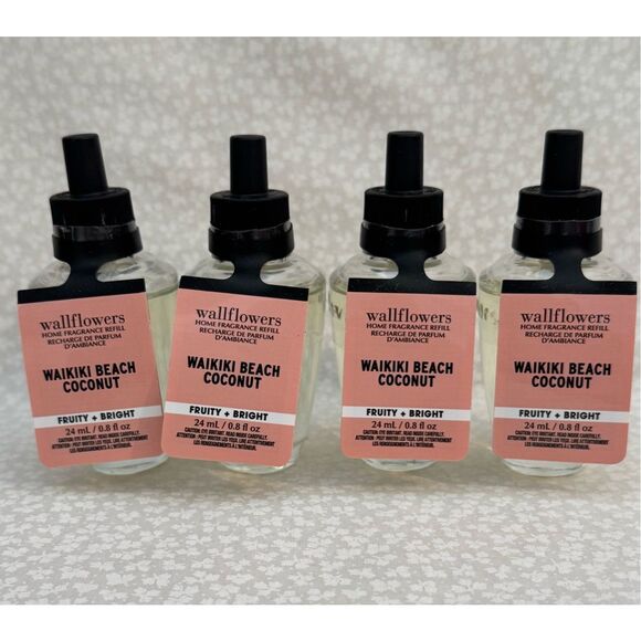 Bath and Body Works WAIKIKI BEACH COCONUT 4 Wallflower Refills - Picture 5 of 5